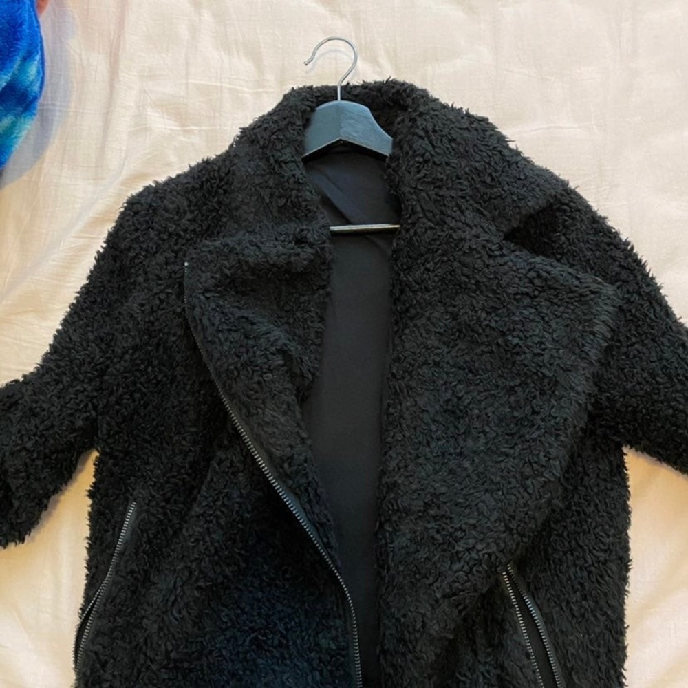 EXPRESS black sherpa jacket